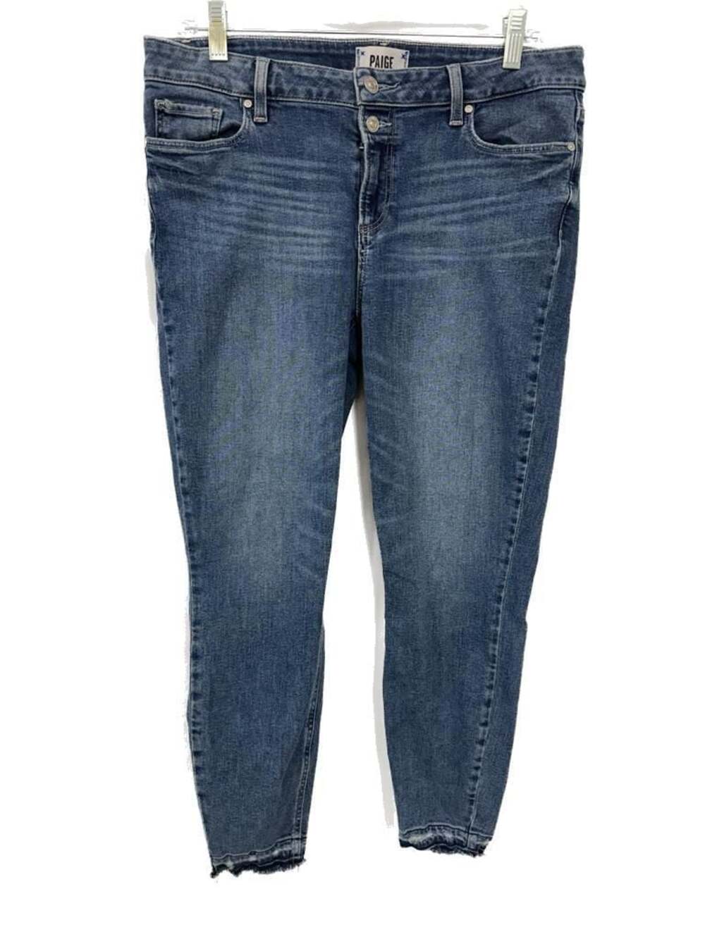 PAIGE Verdugo Crop Laila Jeans with Undone Destructed Hem